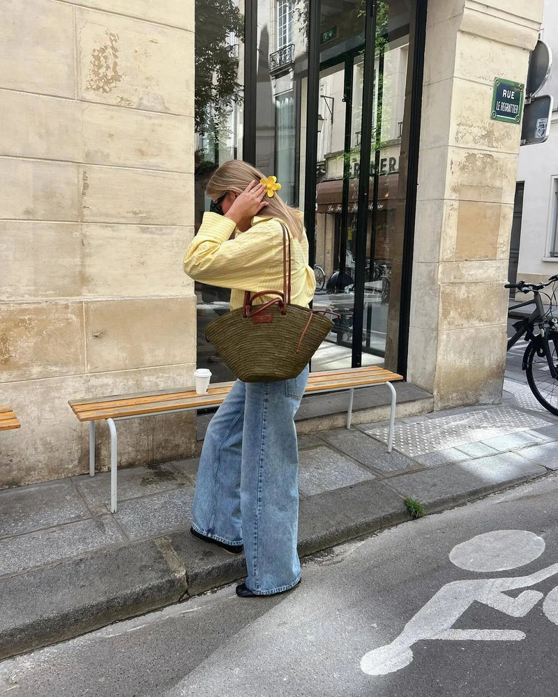 Women's Striped Blouse Multicolored Shirt Office Female's Top 2024 Summer Solid Shirt Elegant Comfortable Loose Fitting Shirts - Mein Shop