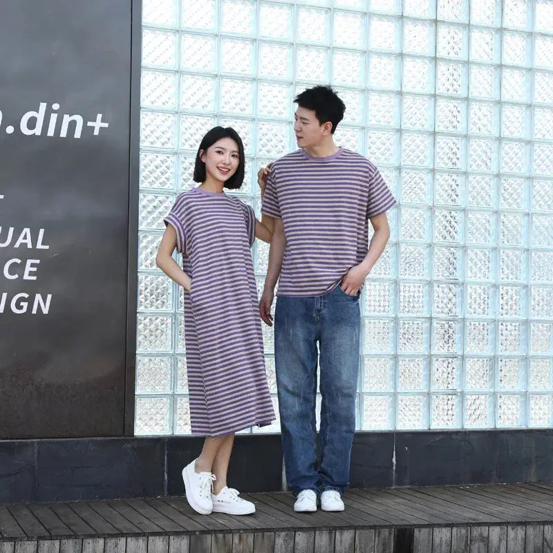 Family Look Clothes Mom and Daughter Same Dress Dad Short Sleeve T Shirts Mother and Son Kids Clothing Children Two Piece Outfit - Mein Shop