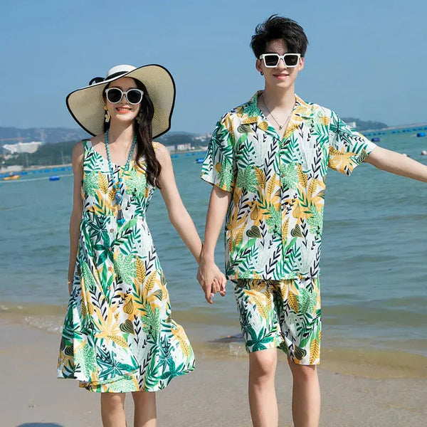 Family Fashion Beach Father and Son Outfits Vacation Look Mother Daughter Baby Girl Dress Holiday Parents and Children Clothes Mein Shop