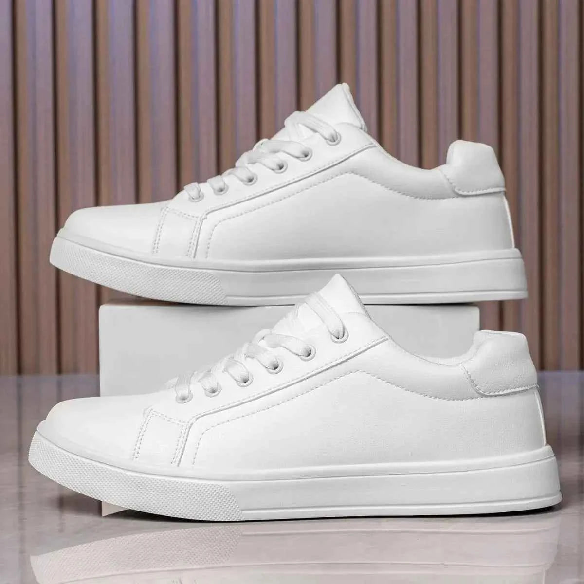 Leather Men Shoes Sneakers Trend Casual Shoe Breathable Leisure Male Sneakers Non-slip Footwear Men Vulcanized Shoes