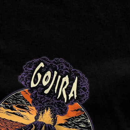 Men T-Shirt Gojiras Music Heavy Metal T-Shirts Hip Hop Humor Beach Tee Shirt Y2K Basic Custom Logo Cotton Tops Gift Idea