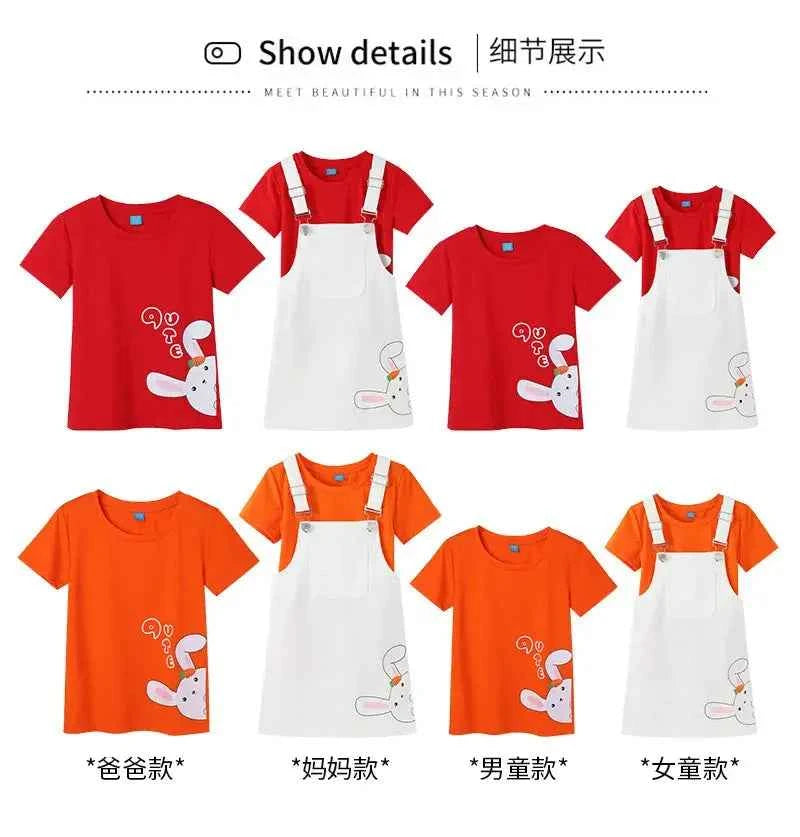 Family Vacation Clothing Resorts Look Parent Child Clothes Mom and Daughter Suspender Dress Two Piece Sets Dad Son Same Outfits