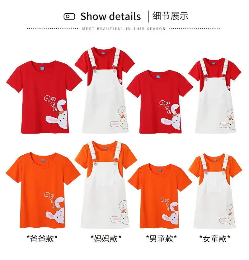 Family Vacation Clothing Resorts Look Parent Child Clothes Mom and Daughter Suspender Dress Two Piece Sets Dad Son Same Outfits Mein Shop