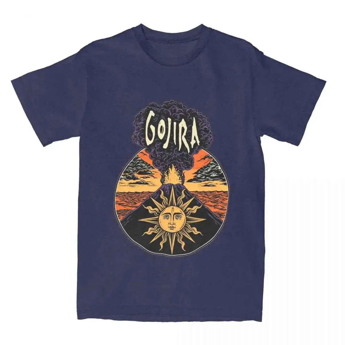 Men T-Shirt Gojiras Music Heavy Metal T-Shirts Hip Hop Humor Beach Tee Shirt Y2K Basic Custom Logo Cotton Tops Gift Idea