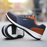 Leather Men Shoes Sneaker Trend Sports Running Breathable Men‘s Sneakers Non-slip Footwear Shoe for Male Walking Autumn