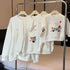 Family Sweatshirts Fashion Father Mother and Children Tops Korean Mom Dad and Daughter Son Matching Clothes Baby Toddler Romper Mein Shop