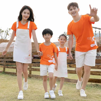 Family Vacation Clothing Resorts Look Parent Child Clothes Mom and Daughter Suspender Dress Two Piece Sets Dad Son Same Outfits Mein Shop