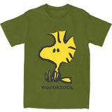 Men Women T Shirt Woodstock Cartoon T-Shirts Trendy Cool Summer Tees Funny Custom Logo 100 Cotton Clothing Gift Idea