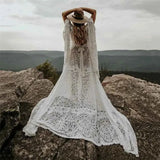 Umstandskleid mit Spitzenärmel - Maternity Batwing Sleeve V-Ausschnitt Langes Kleid für schwangere Frauen, ideal für Fotoshootings und als Requisit