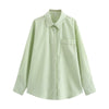 Women's Striped Blouse Multicolored Shirt Office Female's Top 2024 Summer Solid Shirt Elegant Comfortable Loose Fitting Shirts - Mein Shop
