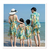 Family Fashion Beach Father and Son Outfits Vacation Look Mother Daughter Baby Girl Dress Holiday Parents and Children Clothes Mein Shop