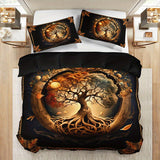 2/3pcs Tree of Life Mystical Universe Four Seasons Duvet Cover Set, 1 Duvet Cover + 1/2 Pillowcases (No Insert), High-Definition Print for All Seasons, Home & Dorm, Cozy Bedding, Bedroom Set, Universe Theme, Mystical Design,